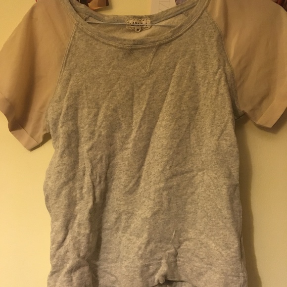 Anthropologie sweatshirt top with silky sleeves - Picture 4 of 6